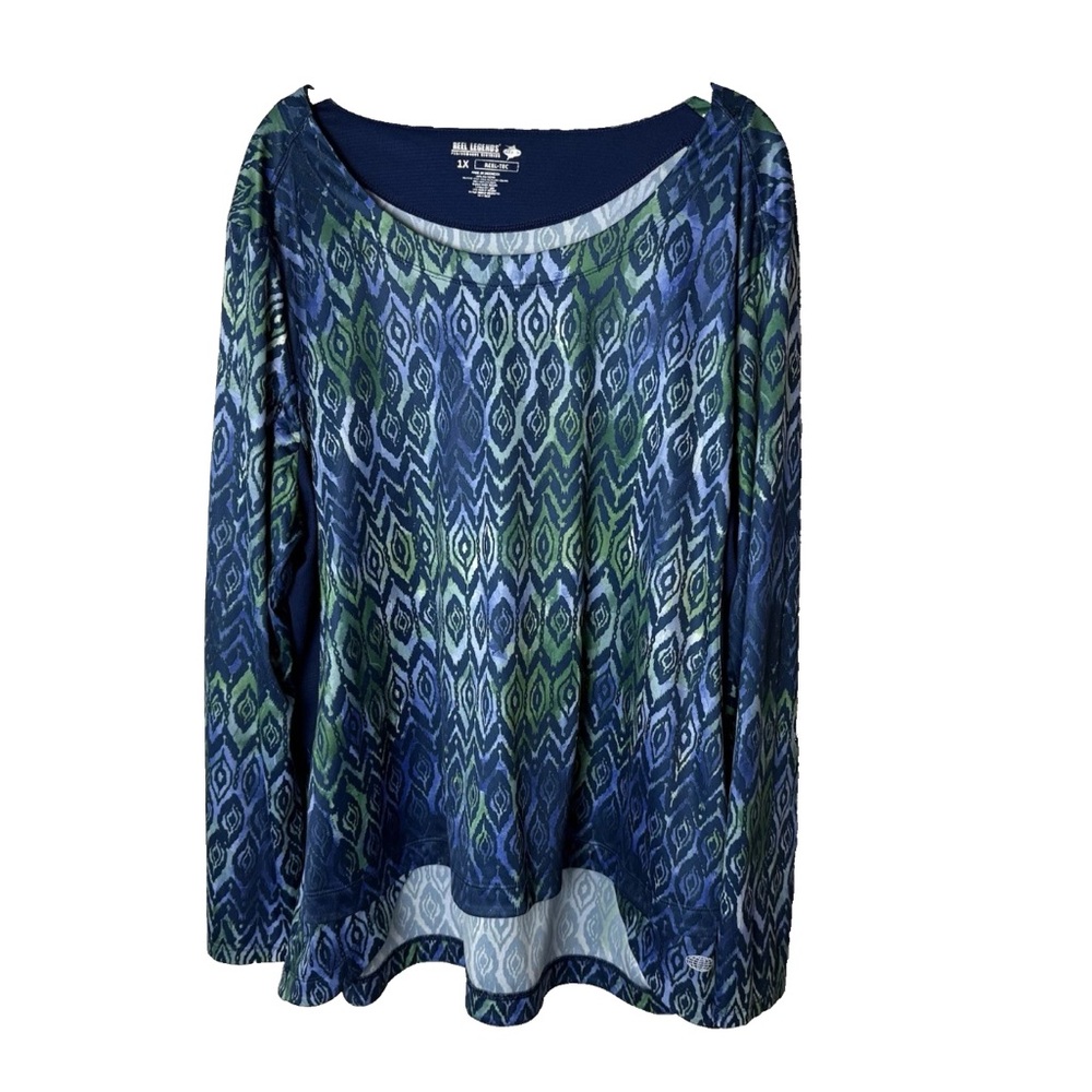 Reel Legends Reel-Tec Top Shirt Plus Size 1X UPF 50+ Sun Protection